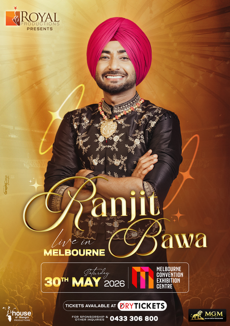 Ranjit Bawa Live In Melbourne 2026 — Buy Tickets